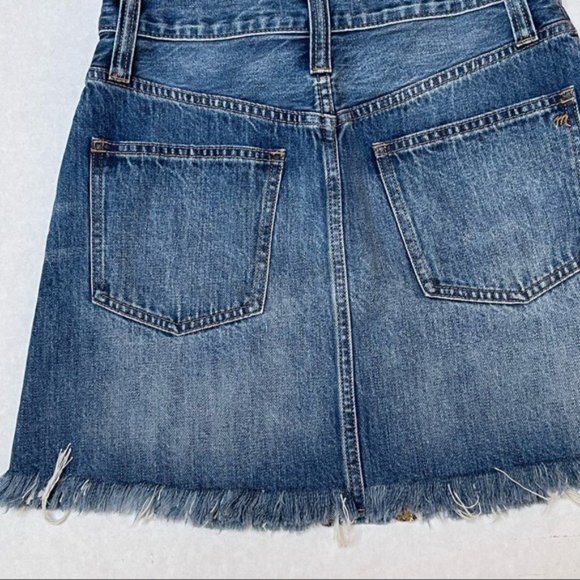 Madewell Rigid Denim A Line Skirt Womens 26 Summer Festival Casual Vacation - Picture 9 of 13